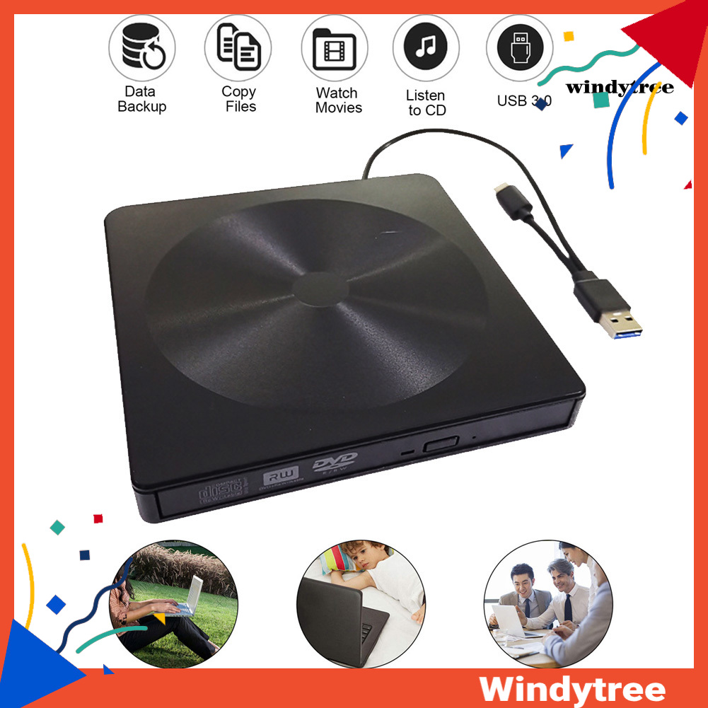 Ổ Đĩa Dvd Vcd Usb 3.0 Type-c Cho Windows Macos Pc