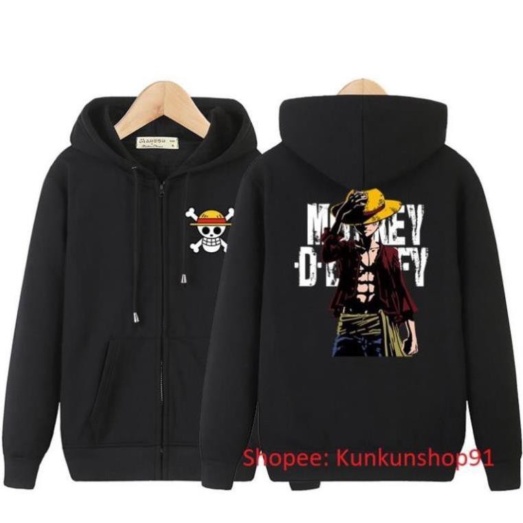 Áo Khoác Áo Hoodie One Piece Mũ Rơm Giá Rẻ !! / áo cực chất /hình in cực chất