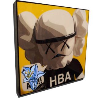 Tranh treo tường HYPEBEAST KAWS, kèm khung gỗ, Tranh Canvas decor phòng ngủ, phòng làm việc