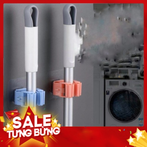 Miếng Dính Treo Chổi - Móc Treo Kẹp Giữ Chổi Cọ Dán Tường, Treo Cây Lau Nhà