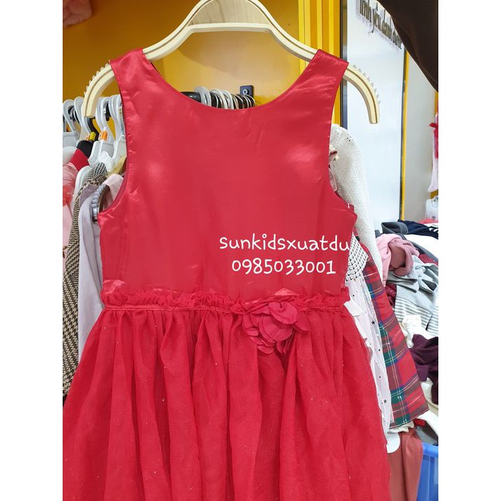 Váy HM đỏ hoa eo phối tutu