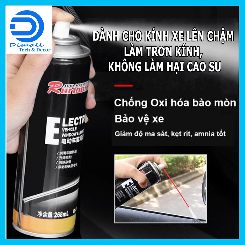 Bình xịt trơn kính, chống rỉ sét, gương ô tô, lọ làm trơn kính cửa gương oto bị rít