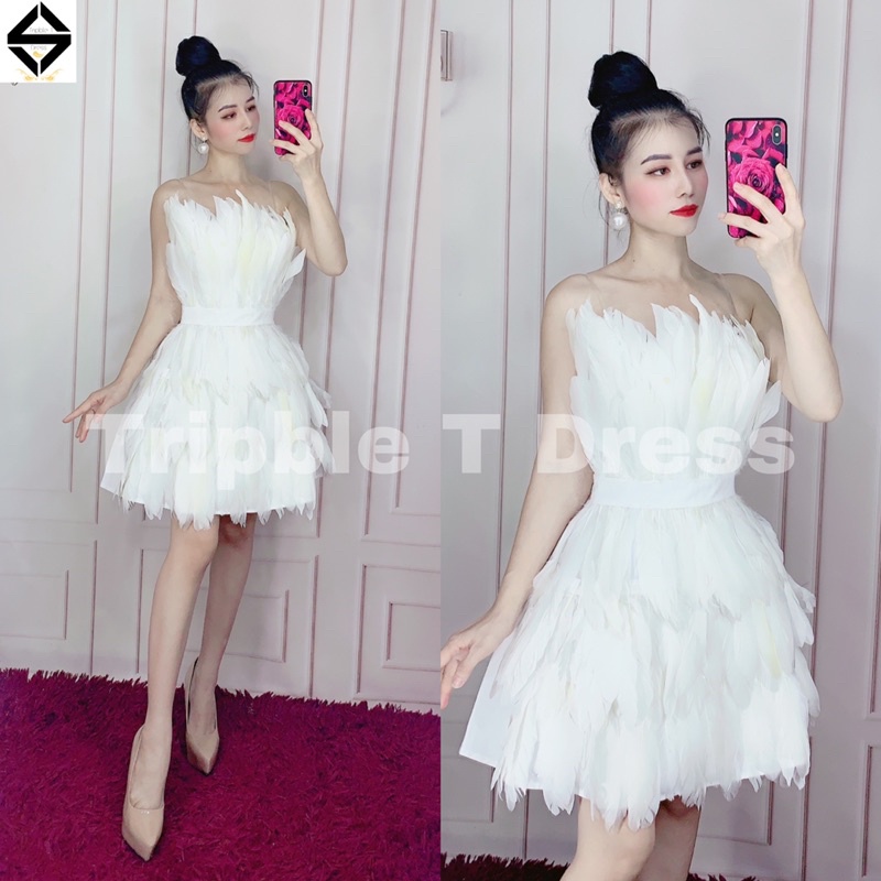 Đầm body ngắn lông cúp siêu xinh TRIPBLE T DRESS - size M/L - MS368V