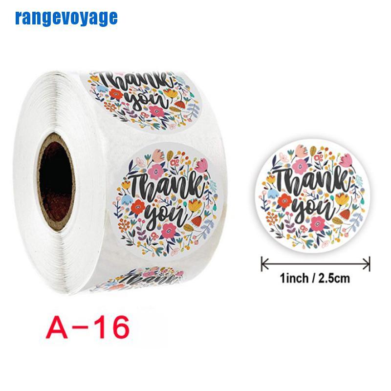 Set 500 Miếng Dán In Chữ Thank You Trang Trí