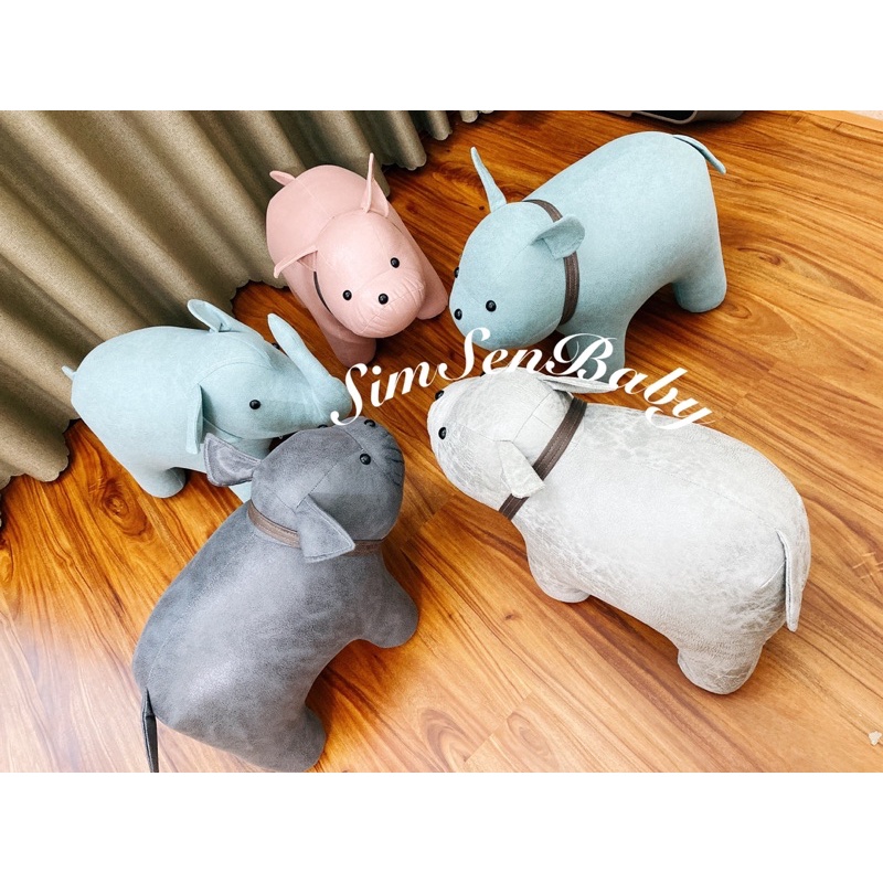 Ghế Đôn Hình Thú Cho Bé Chân Gỗ Siêu Xinh, Ghế Ngồi Cho Bé Hình Con Vật Đáng Yêu