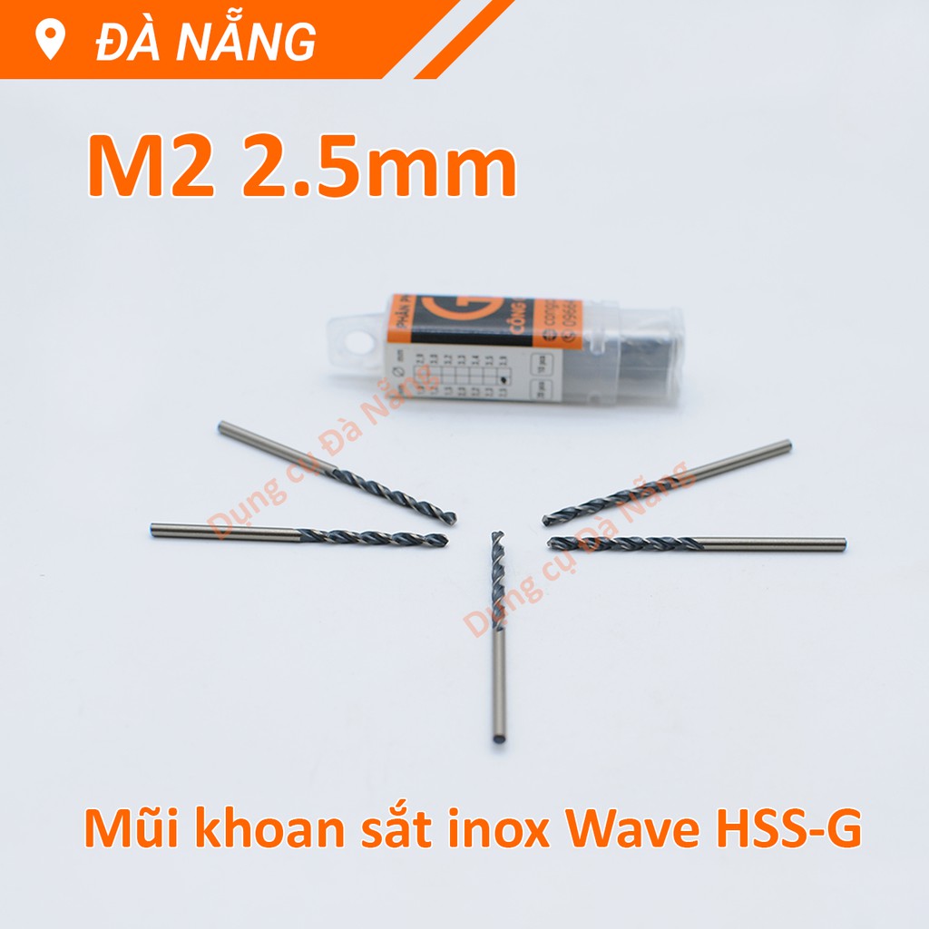 Mũi khoan sắt inox Waves HSS-G M2 ( ∅1.0-3.5mm)