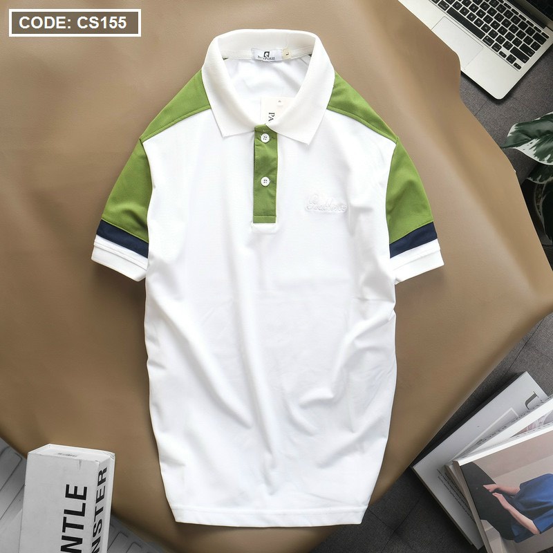 Áo thun polo nam cá sấu thể thao phối sọc Nexx &amp; Dee sọc ngang có cổ bẻ trung niên cao cấp PL03