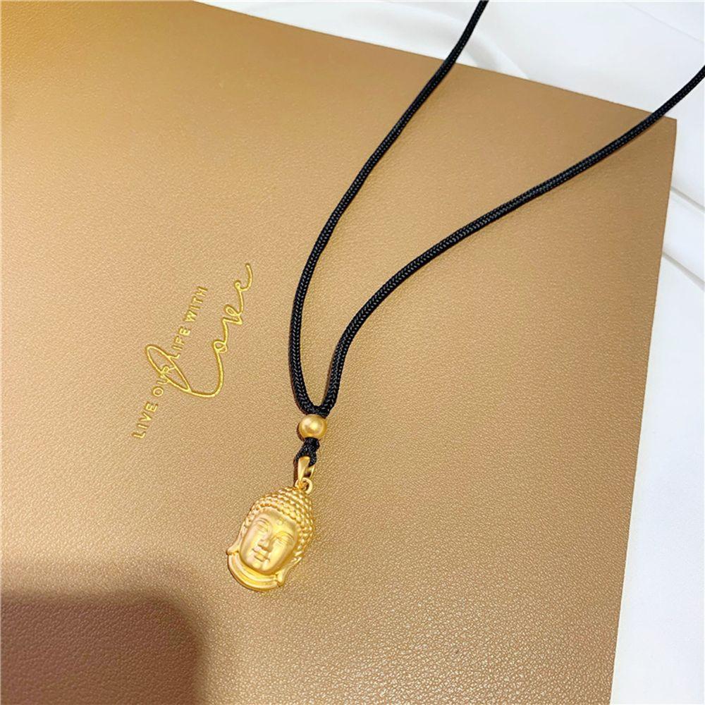 Vòng Cổ Choker Hình Đầu Phật Sáng Tạo|Dây Chuyền Mặt Nhiều Màu Sắc Cá Tính Cho Nam Nữ
