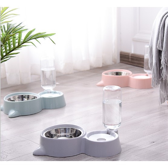 Bát ăn đôi hình Tai Mèo , Bát đựng thức ăn tự động cho chó mèo gia công tại việt nam