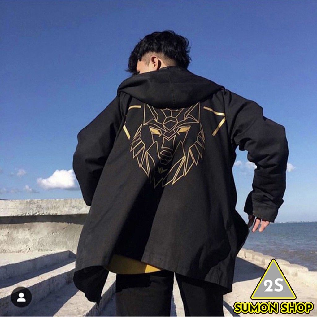 Áo Khoác Dù Chống Nắng In Hình Đầu Sói cho Nam/Nữ cho Cặp Đôi Unisex 2 size L XL Form Rộng Jacket Ulzzang- SUMON SHOP