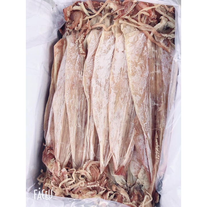 một con mực khô to, hàng loại một ngon dày dài 30cm SeaFood size mực 8-12con/kg, hút chân không | BigBuy360 - bigbuy360.vn