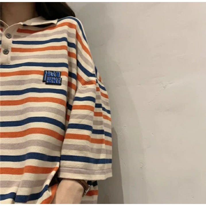 - Áo polo kẻ ngang ulzzang