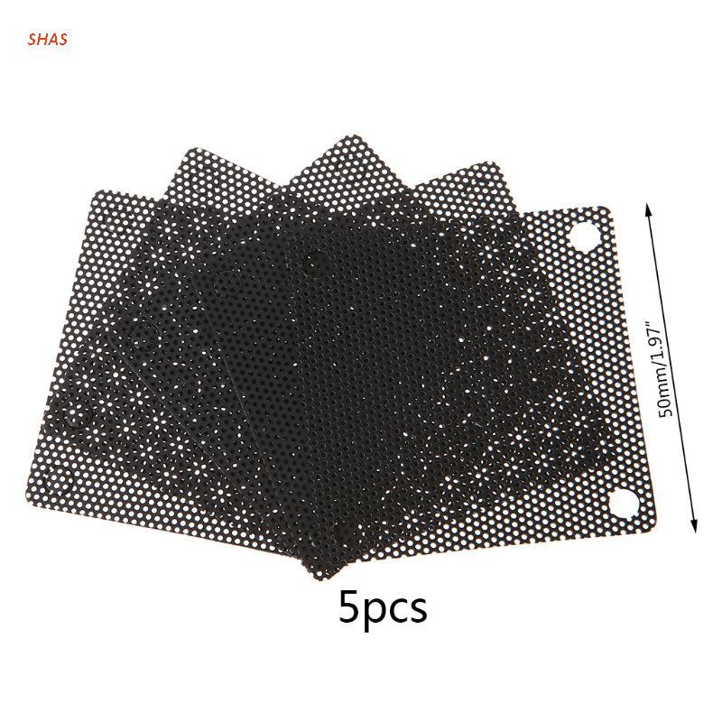 Bộ 5 Tấm Lưới Lọc Bụi Cho Quạt Tản Nhiệt Máy Tính 50mm Bằng Pvc Màu Đen | BigBuy360 - bigbuy360.vn