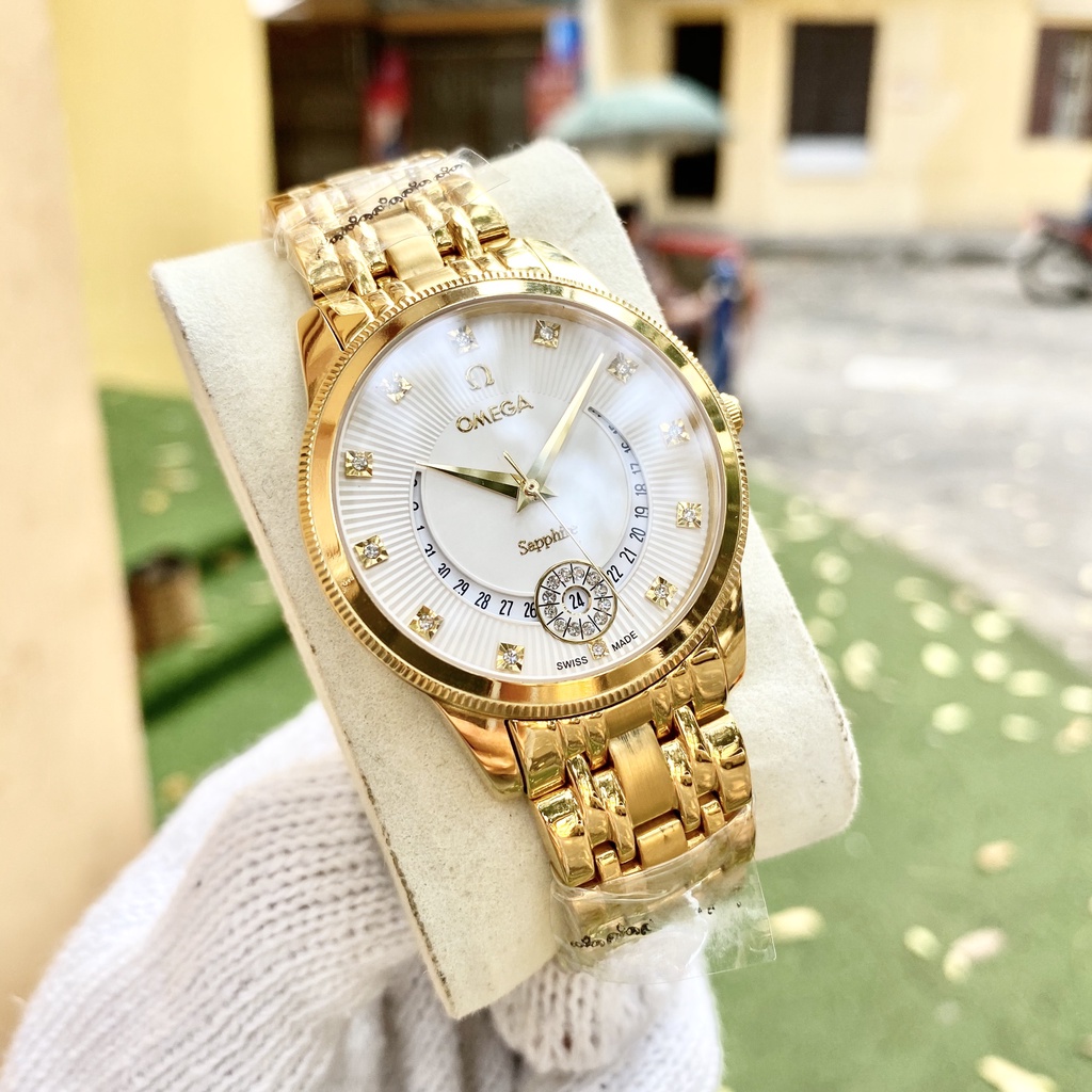 Đồng Hồ NAM 0me.ga OM047 Chống Xước, Chống Nước TUYỆT ĐỐI - TẶNG 1 Vòng Đá Tỳ Hưu + 2 pin AG4