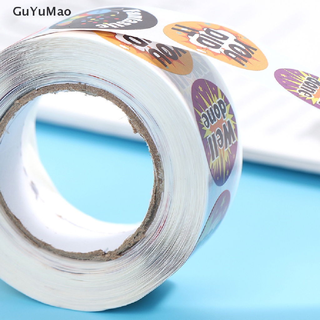 Cuộn 500 nhãn dán 8 kiểu dáng với các từ khen ngợi hình dáng hoạt hình cho trẻ em