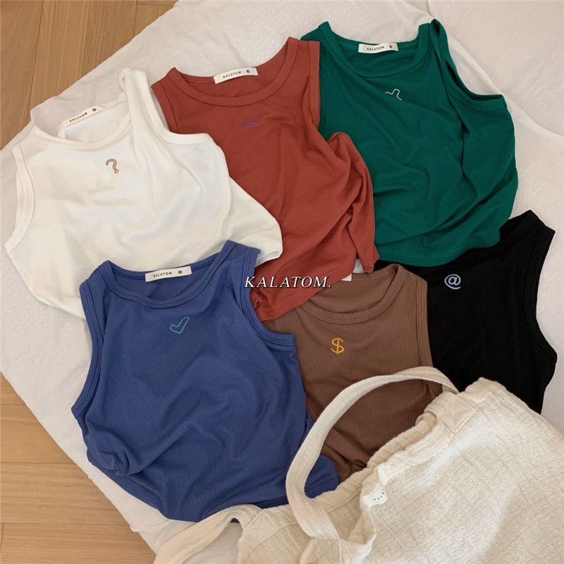 [Babycat] Hàng Có Sẵn Áo Thun Ba Lỗ Dáng Rộng Bằng Lụa Lạnh Nhiều Màu Sắc Mát Mẻ Phong Cách Hàn Quốc Nhật Bản Mùa Hè Cho Bé Trai Và Bé Gái