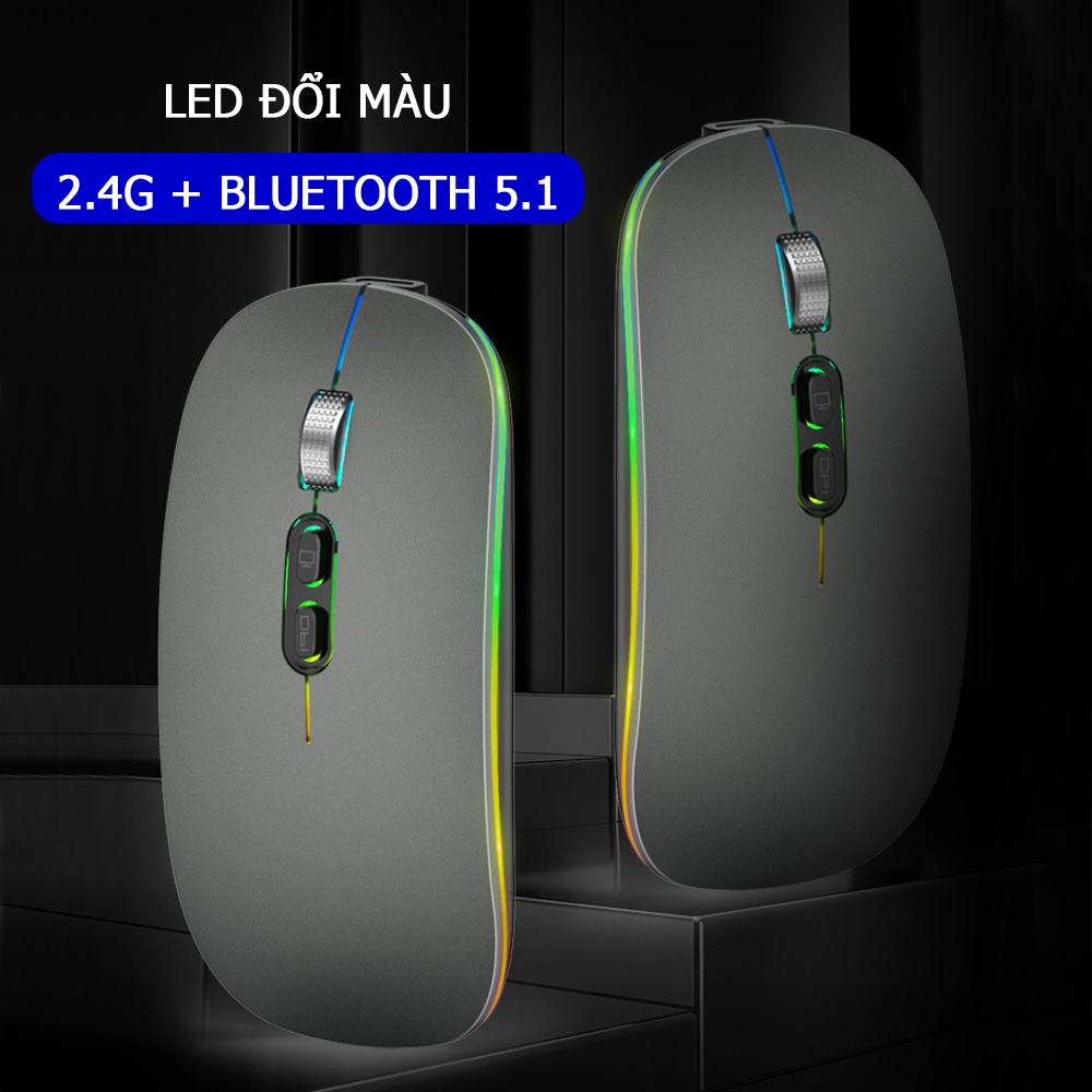 Chuột Không Dây M103 Kết Hợp Bluetooth, Sử Dụng Pin Sạc Thích Hợp Mọi Hệ Điều Hành