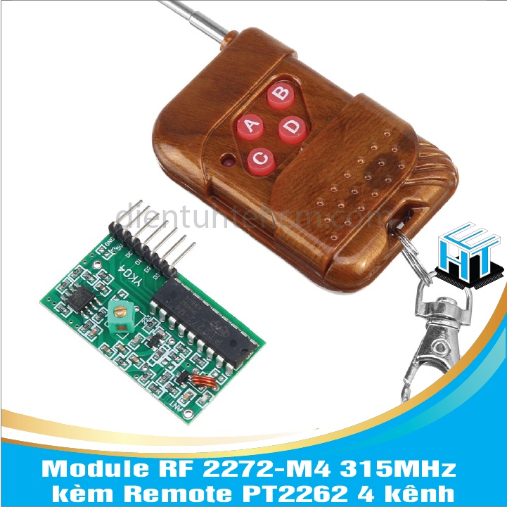 Module RF 2272-M4 kèm Remote PT2262 4 kênh