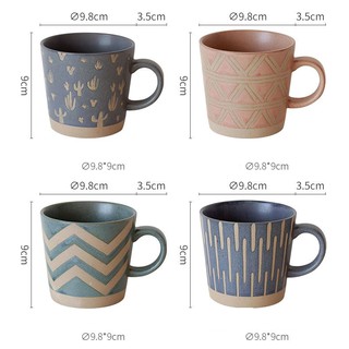 Bộ cốc sứ men Ceramic phong cách Nhật Bản