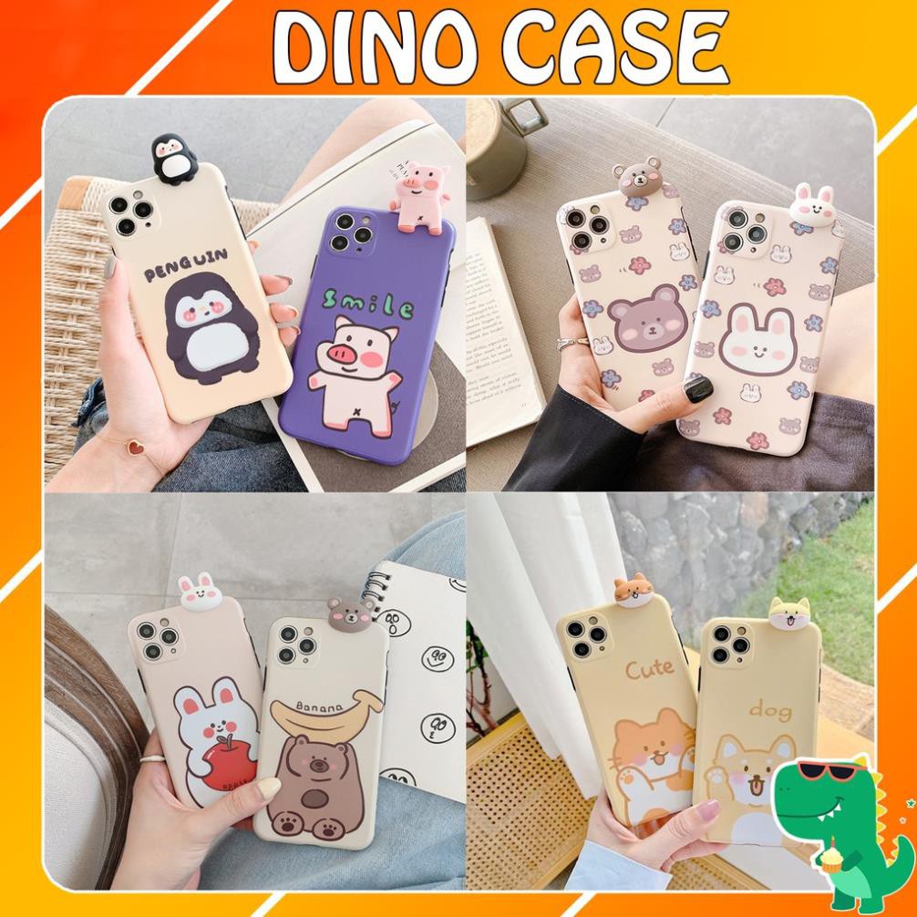 Ốp lưng iphone leo IMD Penguin - Gấu - Thỏ 7plus/ 8plus / x /xs /xsmax/11/ /11 promax/12/12pro/12promax  DT07- Dino Case