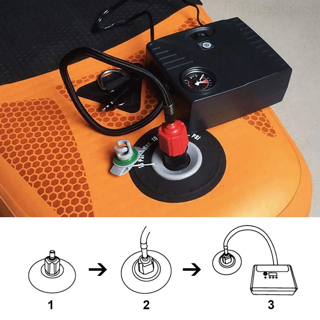 Đầu Chuyển Đổi Van Bơm Hơi 4 Vòi Cho Thuyền Kayak