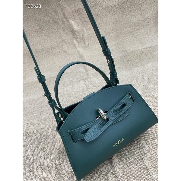 Túi Nữ FURLA Margherita Mini Top Handle Vitello New Calf Vitello St Eracle,Màu Xanh rêu