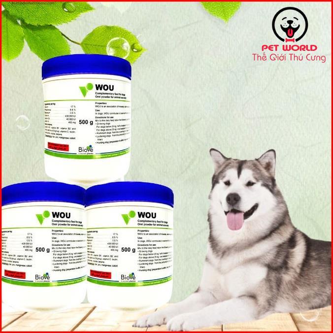 Khoáng Wou(Pháp) bổ sung vitamin dành cho chó mèo 500g
