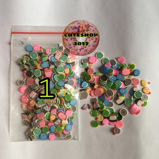 nail đất sét cắt sẵn làm slime, trang trí móng