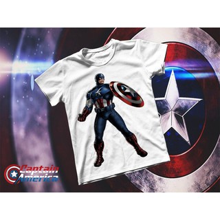 Áo thun Cotton Unisex - Movie - Captain America - Captain America phòng thủ