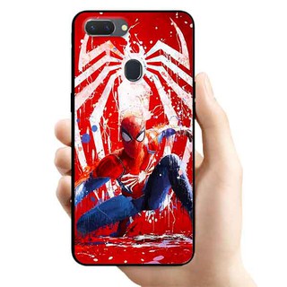Ốp Lưng Realme 2/ Oppo A7,A5s/ Oppo F9/ Realme 2 Pro - Người Nhện Nền Đỏ