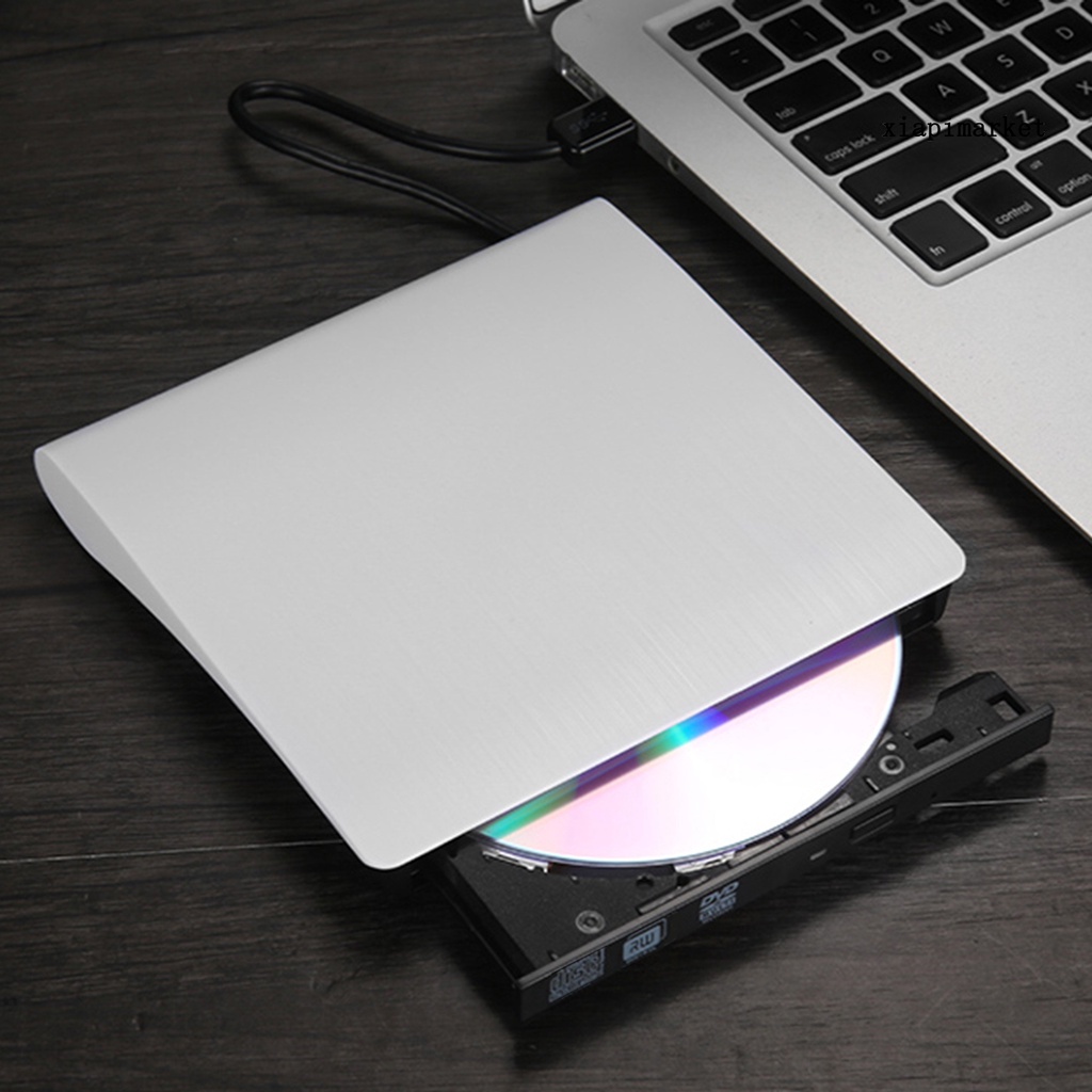 LOP_CD-ROM Disk Drive USB 3.0 Low Noise ABS Computer ROM External Drive for Laptop