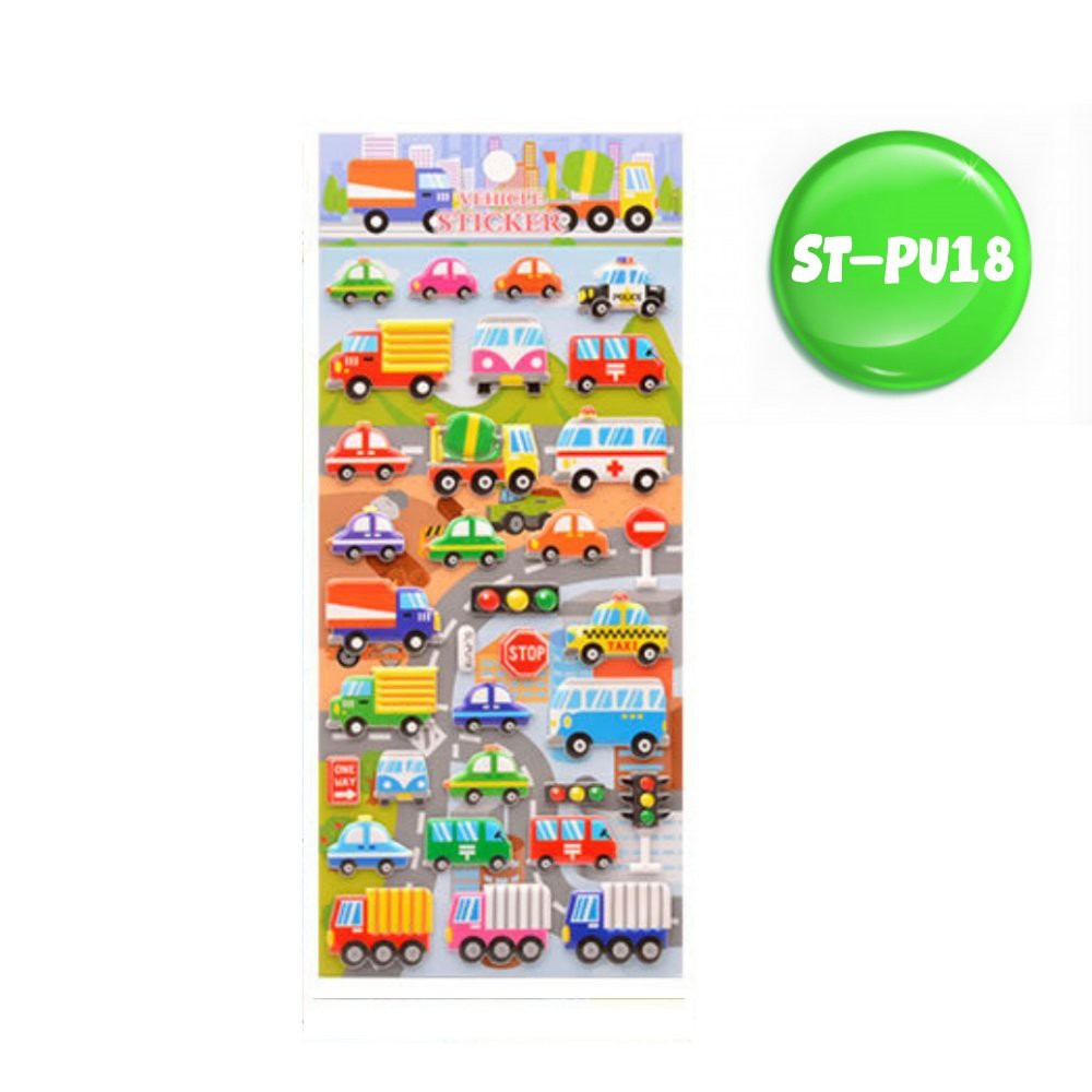 Đồ chơi sticker PU17->PU20 cho bé hình dán xe 3D vừa chơi vừa học, phát triển trí tuệ, luyện tập trí thông minh
