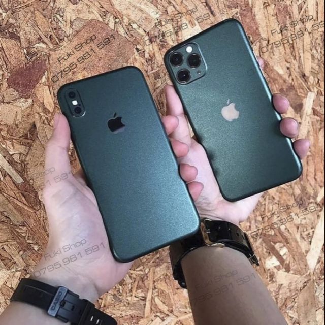 [IPHONE] Tấm Dán Skin FULL màu Matte Green Metallic Dành cho 5 6 7 6plus 7plus 8plus X XR XSMAX 11 PRO MAX 12 PRO MAX