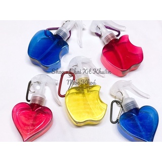 Bình Xịt Rỗng Đựng Cồn Mini Móc Khoá 80ml  ( Mẫu Trái Tim)