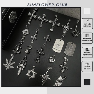 Mặt dây chuyền Chrome Heart THÉP TITAN không đen không gỉ