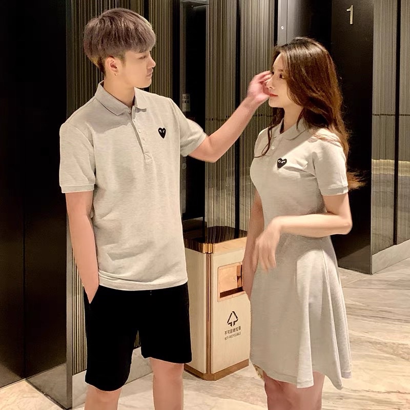 Áo váy thun đôi polo dáng xoè Forever Couple Store (có ảnh thật)