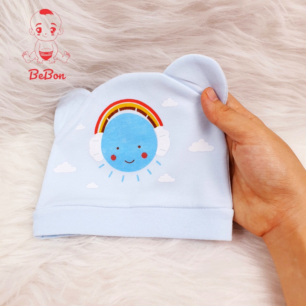 Mũ sơ sinh cho bé chất liệu cotton mềm mại hàng loại 1