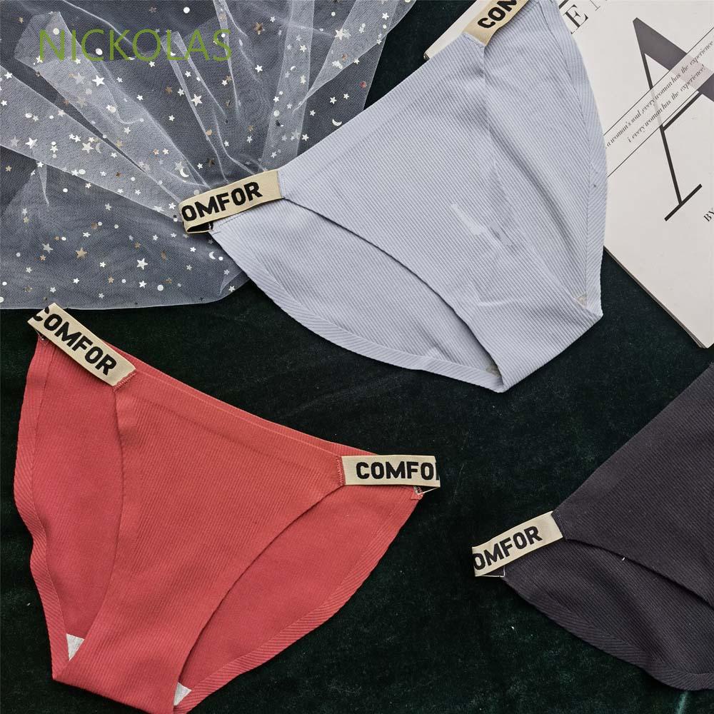 Quần Lót Cotton Lưng Thấp In Chữ Nhiều Màu Sắc Phong Cách Âu Mỹ Quyến Rũ Cho Nữ