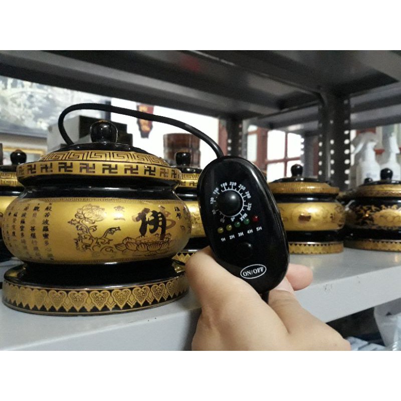 Lò xông trầm điện - lư điện đường kính 14cm có hẹn giờ