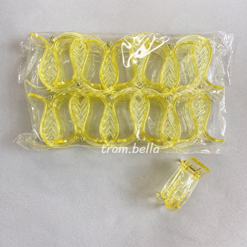 set 6 kẹp càng cua màu trong