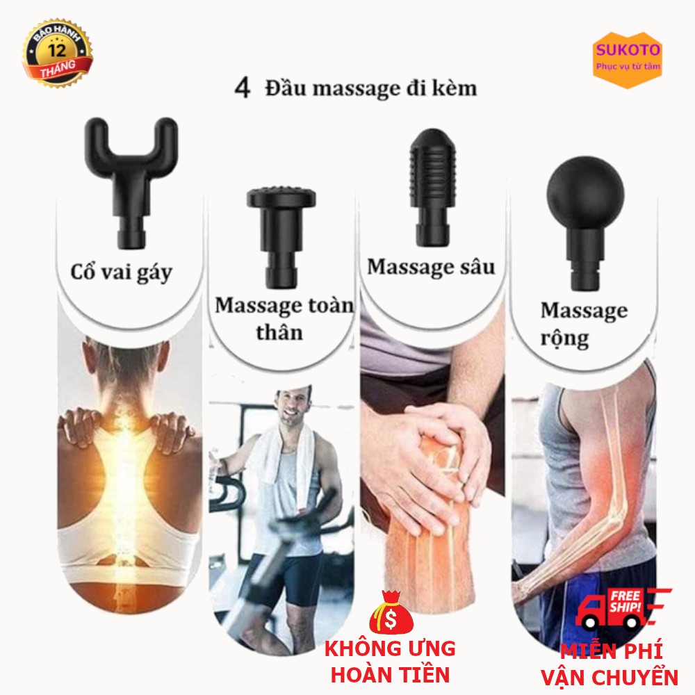 Máy Massage Cầm Tay Đa Năng Giãn cơ giảm nhức mỏi toàn thân