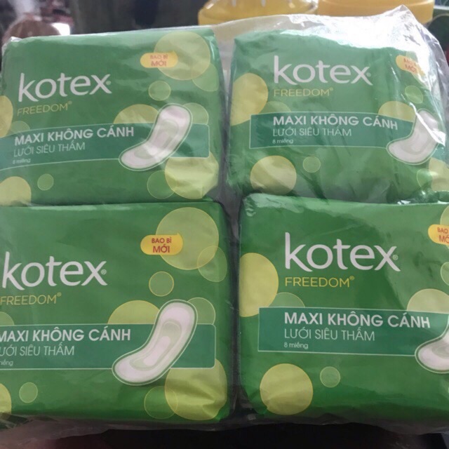 Combo 8 gói băng vệ sinh Kotex Freedom Mãi dày không cánh (