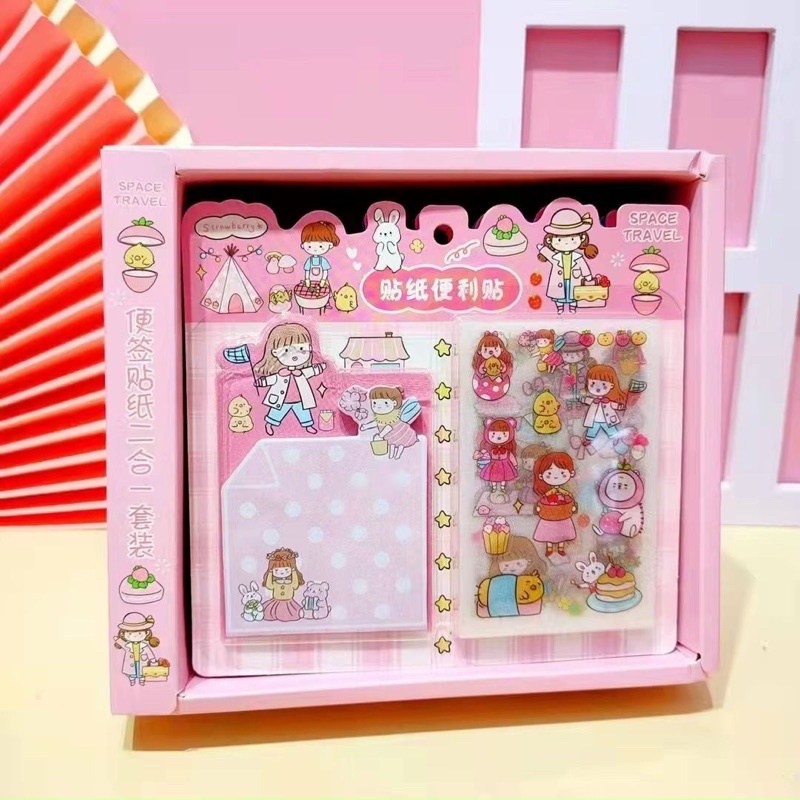 Sticker kèm giấy nhớ