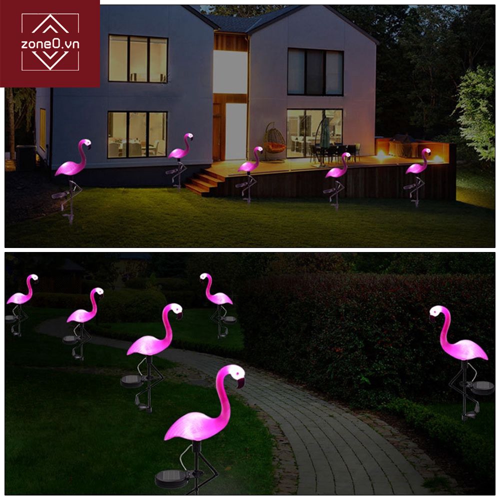 Đèn LED sân vườn năng lượng mặt trời hình hồng hạc