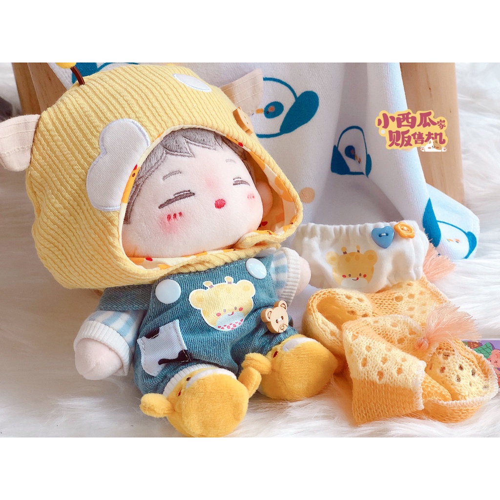 Bộ Bơ mật ong cho bé doll 15cm 20cm
