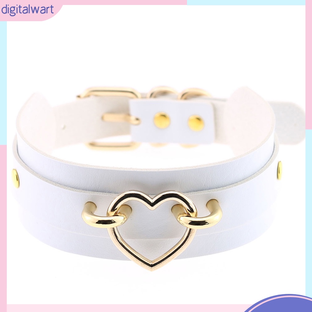 Vòng Cổ Choker Giả Da Đính Khóa Trái Tim Thời Trang