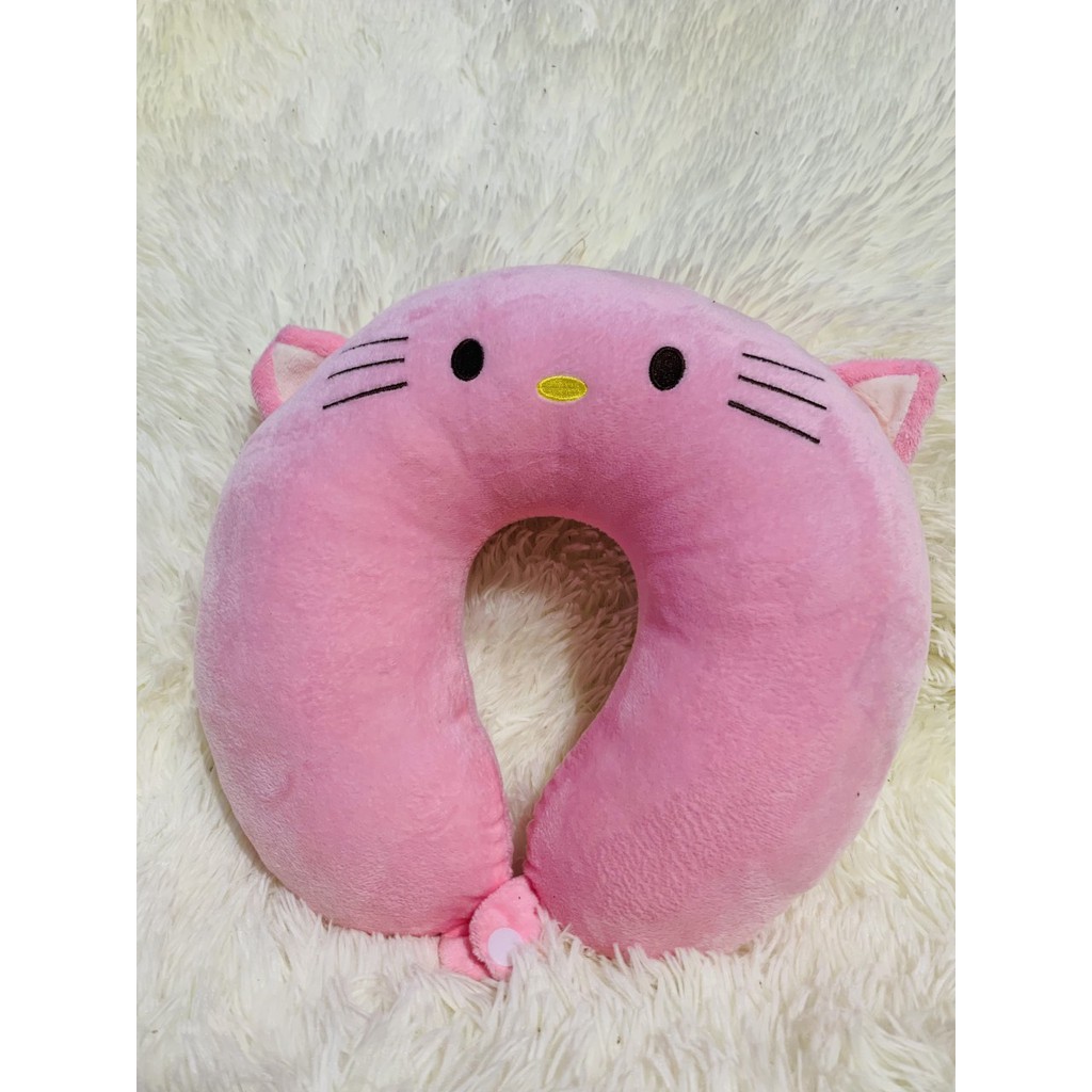 Gối kê cổ chữ U gối cho dân văn phòng đi du lịch có nút bấm - Vỏ Nhung mịn,Chất liệu bông êm Hàng Loại 1