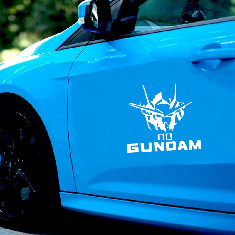 Phản quang GUNDAM Nhãn dán ô tô Phong cách Nhật Bản Anime Dán đề can cửa ô tô chống thấm nước