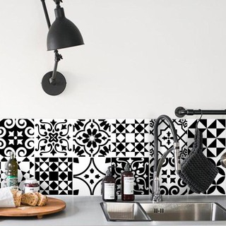 Sẵn combo 12 Set Decal gạch bông trang trí tường loại 1
