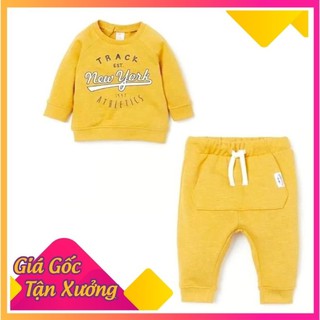 [GIÁ SỈ]Bộ nỉ bé trai 1-6 tuổi hàng xuất Hm in chữ TRACK. Đồ bộ cho bé chất liệu nỉ cao cấp không bai xù